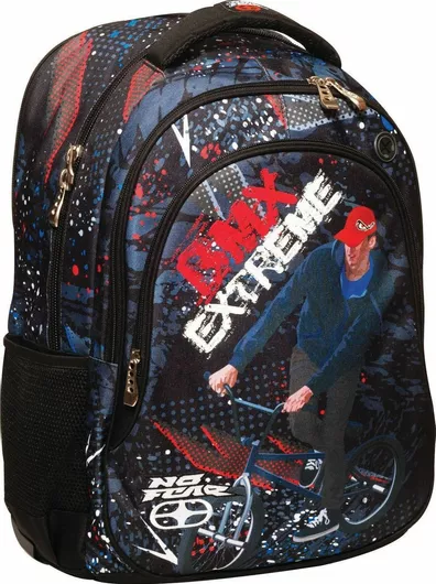 Σχολική Τσάντα Γυμνασίου / Λυκείου Πλάτης No Fear Extreme Bmx Πολύχρωμο