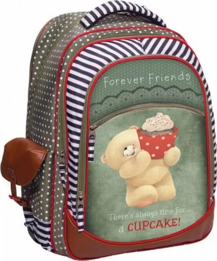 Σχολική Τσάντα Δημοτικού Πλάτης Forever Friends Cupcake Πολύχρωμο