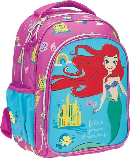 Σχολική Τσάντα Νηπιαγωγείου Πλάτης Gim Princess Ariel Ροζ