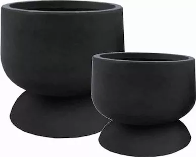 Κασπώ Art et Lumiere 20743 Fiberglass Σετ 2τμχ Μαύρο