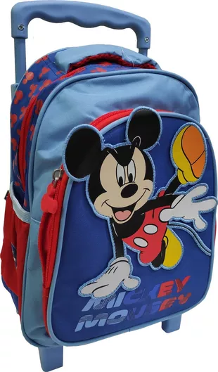 Σχολική Τσάντα Νηπιαγωγείου Τρόλεϊ Gim Mickey Μπλε