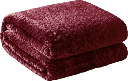 Κουβέρτα Flannel Zakar BL-101 Υπέρδιπλη Βελουτέ 220x240cm Μπορντό