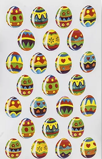 Πασχαλινά Διακοσμητικά Αυτοκόλλητα Tsago 073019600001 Σετ 3 Καρτέλες 13x8cm Πολύχρωμο