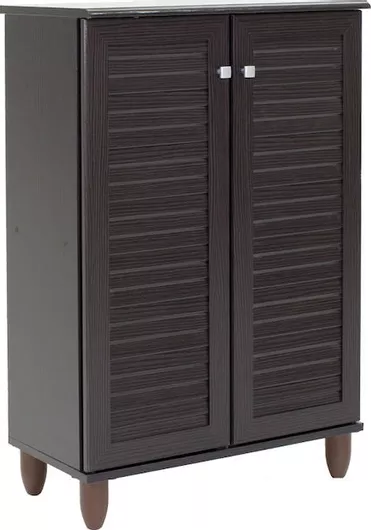 Παπουτσοθήκη Pakoworld Santo Ξύλινη με 4 Ράφια 60x34.5x91.5cm Καφέ