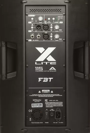 Ηχείο PA FBT Αυτοενισχυόμενο X-Lite 115A με Woofer 15" 43.3x40x70.65cm Μαύρο