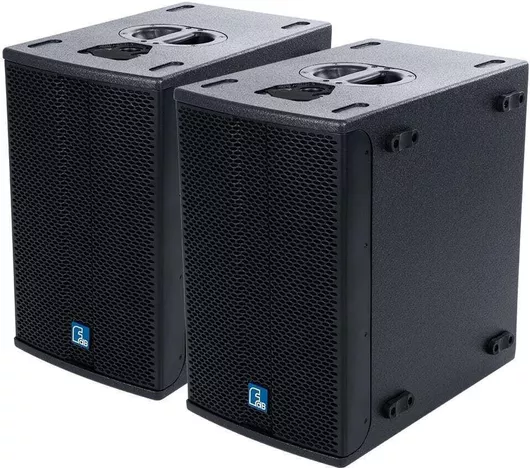 Ηχεία PA GloboStar Αυτοενισχυόμενα FDB K112BAS 300W με Woofer 12" 51.5x32.5x53.5cm Σετ 2τμχ Μαύρο