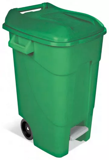 Κάδος Απορριμμάτων Tayg VE-P Πλαστικός Τροχήλατος με Πεντάλ 120lt Πράσινο