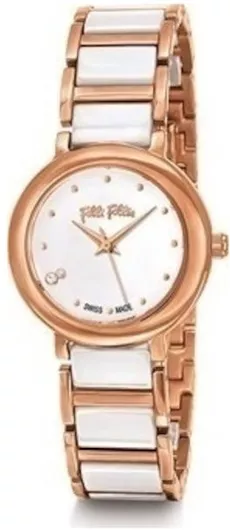Γυναικείο Ρολόι Folli Follie WF15R011BSW με Μεταλλικό Μπρασελέ Λευκό