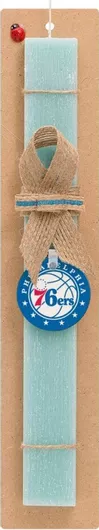 Πασχαλινή Λαμπάδα Koupakoupa Philadelphia 76ers Αρωματική Πλακέ Σετ με Ξύλινο Μπρελόκ Μπλε