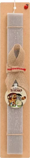 Πασχαλινή Λαμπάδα Koupakoupa Totoro and Cat Αρωματική Πλακέ Σετ με Ξύλινο Μπρελόκ Γκρι