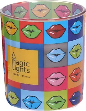 Διακοσμητικό Κερί Magic Lights S7918068 σε Βάζο Πολύχρωμο
