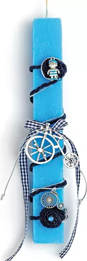 Πασχαλινή Λαμπάδα Adorex ΕΛ298 Ποδήλατο 20cm Γαλάζιο