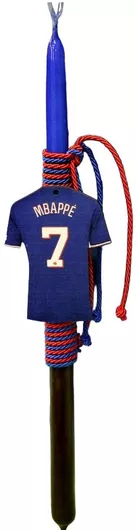 Πασχαλινή Λαμπάδα Gerakis 24Δ015 Ξύλινη Mba Φανέλα 38cm Μπλε