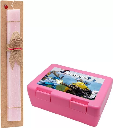 Πασχαλινή Λαμπάδα Koupakoupa Palworld Αρωματική Πλακέ Σετ με Παιδικό Δοχείο Κολατσιού Ροζ