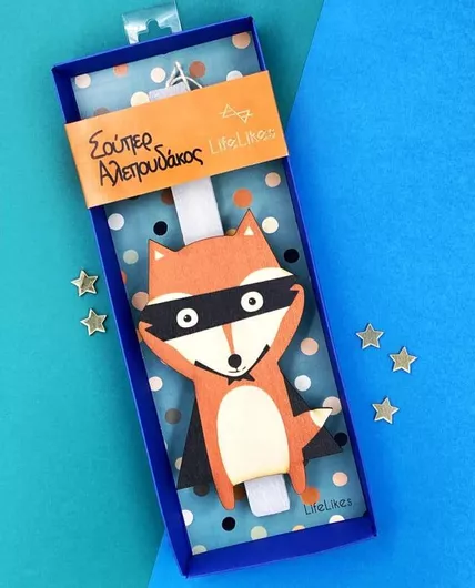 Πασχαλινή Λαμπάδα LifeLikes Σούπερ Αλεπουδάκος σε Κουτί Λευκό