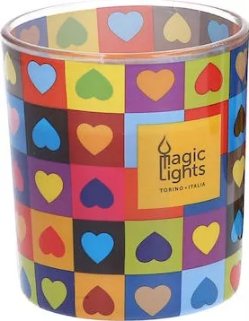 Διακοσμητικό Κερί Magic Lights S7918067 σε Βάζο Πολύχρωμο