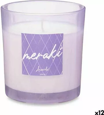 Διακοσμητικό Κερί Acorde 518188 σε Βάζο Σετ 12τμχ Μοβ