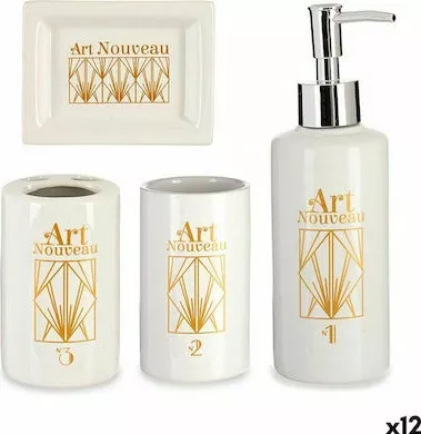 Σετ Μπάνιου Berilo Κεραμικό 12τμχ Λευκό