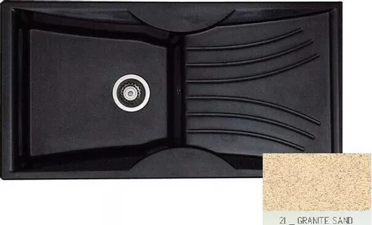 Νεροχύτης Κουζίνας Sanitec Classic 328 Ένθετος από Συνθετικό Γρανίτη 99x51x20cm Granite Sand