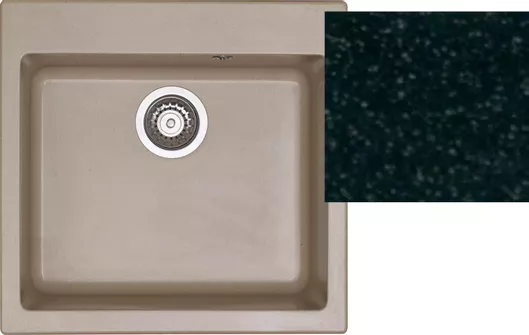 Νεροχύτης Κουζίνας Sanitec Classic 339 Ένθετος από Συνθετικό Γρανίτη 50x50x19cm Granite Green