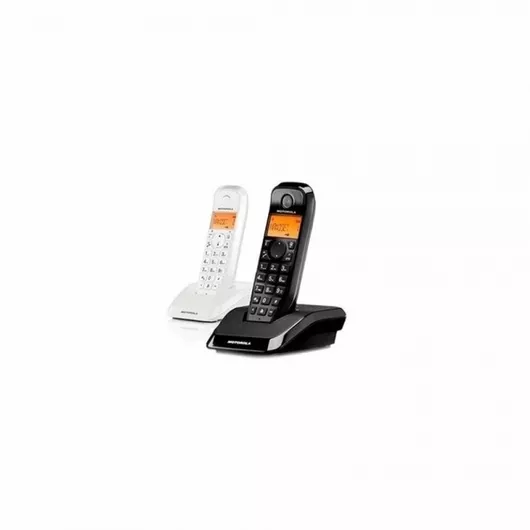 Motorola S1202 Ασύρματο Τηλέφωνο Duo Μαύρο/Λευκό