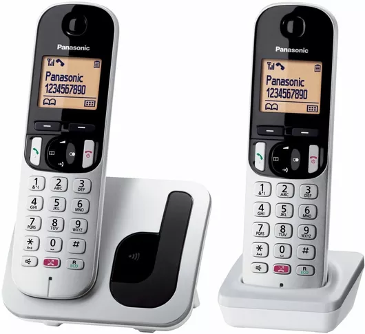 Ασύρματο Τηλέφωνο Panasonic KX-TGC252 Duo Ασημί