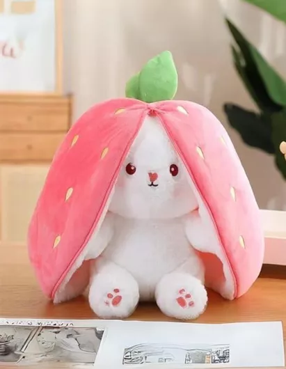 Λούτρινο Titos Shop TOY882 Φράουλα / Λαγουδάκι 26cm