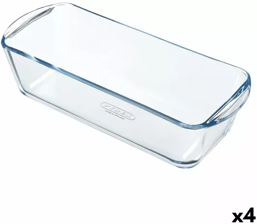 Φόρμα Ζαχαροπλαστικής Pyrex Κέικ Σετ 4τμχ Ορθογώνια Γυάλινη 32x12x8cm