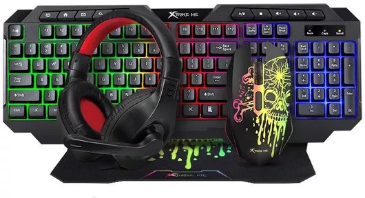 Gaming Πληκτρολόγιο Xtrike Me CMX-415 Gaming Set με RGB Φωτισμό & Ποντίκι Αγγλικό US