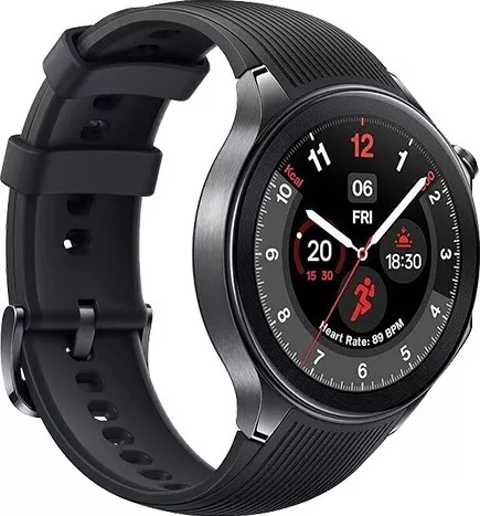 OnePlus Watch 2 47mm Stainless Steel Case & Silicone Strap Black