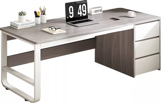 Γραφείο Pakoworld Salto 072-000077 Ξύλινο 120x48x74εκ. Γκρι-Λευκό