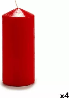 Διακοσμητικό Κερί S3610921 Κορμός Σετ 4τμχ Κόκκινο