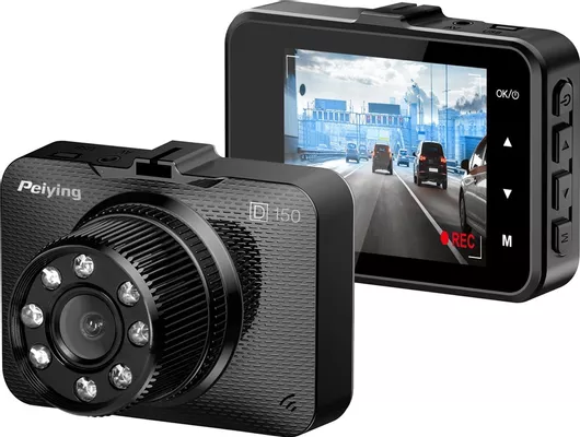 Κάμερα Αυτοκινήτου PEIYING PY-DVR005 1080P με Οθόνη 2.4" για Παμπρίζ με Βεντούζα