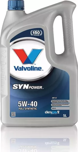 Λάδι Αυτοκινήτου Valvoline Συνθετικό Synpower MST C3 5W-40 5lt