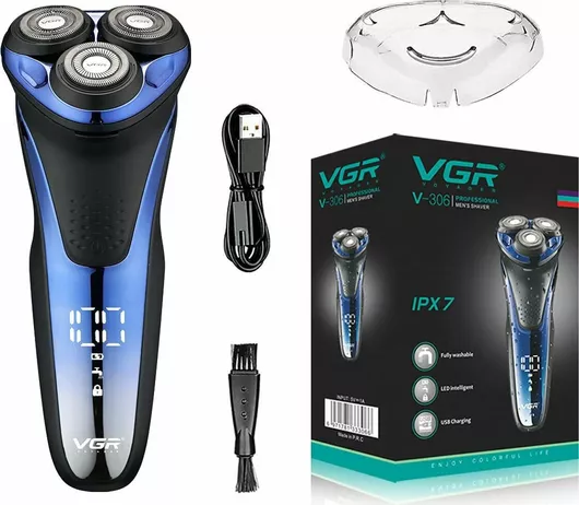 VGR V-306 Ξυριστική Μηχανή Προσώπου Επαναφορτιζόμενη