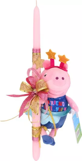 Πασχαλινή Λαμπάδα Play By Play με Λούτρινο Peppa Pig Μελισσούλα 20cm Ροζ