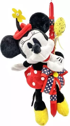 Πασχαλινή Λαμπάδα Rose Poupee 24.58 Χειροποίητη Μίνι Μάους 35cm Κόκκινο