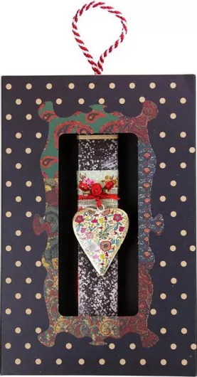 Πασχαλινή Λαμπάδα Synchronia 20cm Καρδιά Vintage Σοκολά