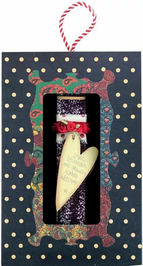 Πασχαλινή Λαμπάδα Synchronia 20cm Καρδιά Μπεζ Σοκολά