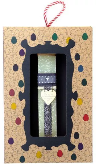 Πασχαλινή Λαμπάδα Synchronia 20cm Καρδούλα με Μήνυμα Κρεμ