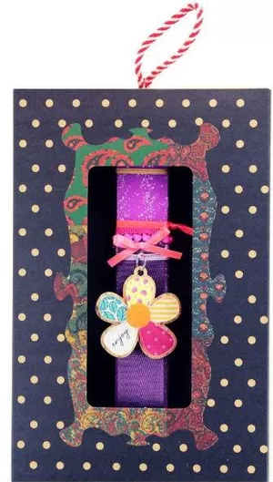 Πασχαλινή Λαμπάδα Synchronia 20cm Μπρελόκ Λουλούδι Φούξια