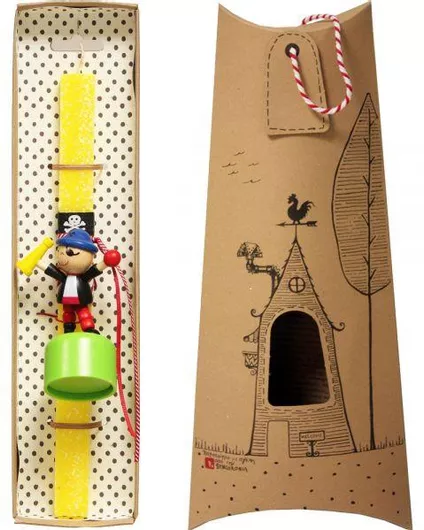 Πασχαλινή Λαμπάδα Synchronia Push Up Πειρατής Κίτρινο