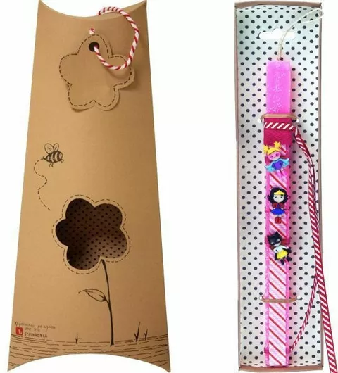 Πασχαλινή Λαμπάδα Synchronia Super Heroes Φούξια Νέον