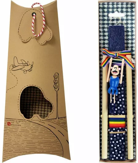 Πασχαλινή Λαμπάδα Synchronia Ακροβάτης Μπλε