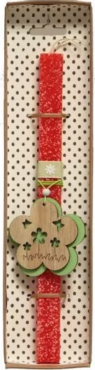 Πασχαλινή Λαμπάδα Synchronia Ανοιξιάτικο Στολίδι Λουλούδι Κόκκινο