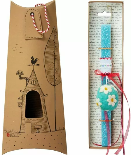 Πασχαλινή Λαμπάδα Synchronia Αυγό Φελτ Βεραμάν