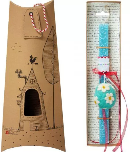 Πασχαλινή Λαμπάδα Synchronia Αυγό Φελτ Βεραμάν