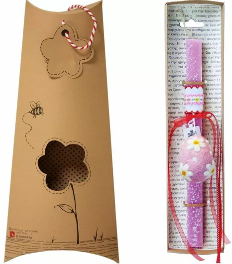 Πασχαλινή Λαμπάδα Synchronia Αυγό Φελτ Σάπιο Μήλο