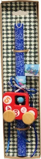 Πασχαλινή Λαμπάδα Synchronia Αυτοκίνητο Μπλε Ελεκτρίκ