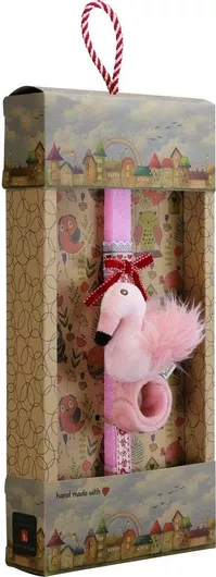 Πασχαλινή Λαμπάδα Synchronia Βραχιόλι Φλαμίνγκο Ροζ